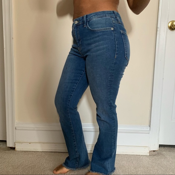 Free People Straight Crop Raw Hem Jeans Sz W27 - Picture 13 of 14